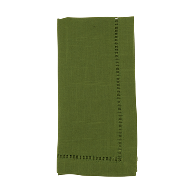 Hemstitched Border Dinner Napkin - kiwi