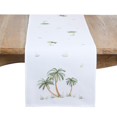 Palm Tree Runner - White