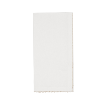 Whip Stitched Silver Napkin
