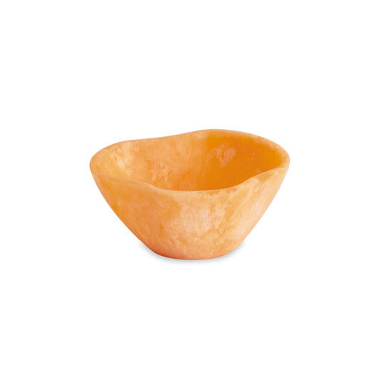 Resin Sorbet Mini Wavy Round Bowl - Tangerine
