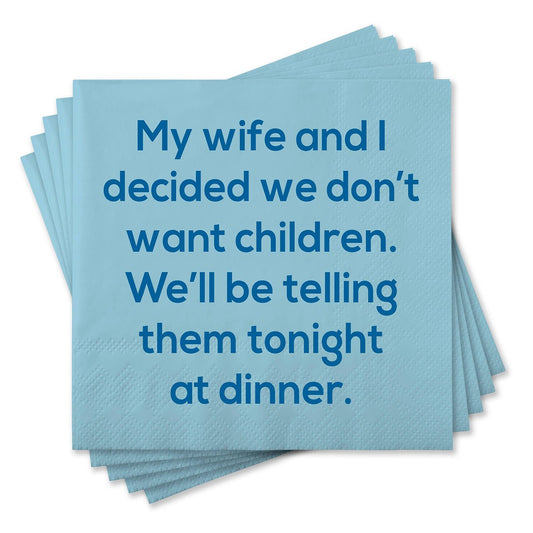 My Wife and I…Funny Cocktail Napkin