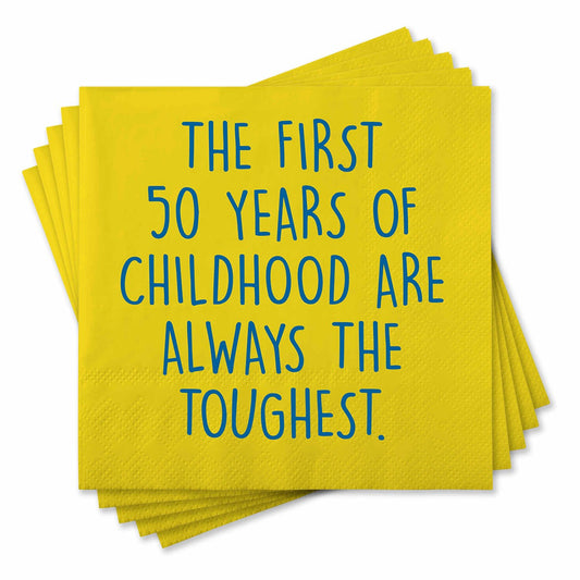 The First 50 Years…Funny Cocktail Napkin