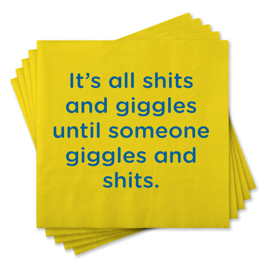 It’s All Shit and Giggles…Funny Cocktail Napkin