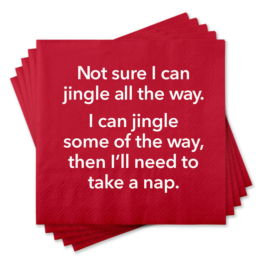 Not Sure I Can Jingle…Funny Cocktail Napkin