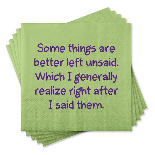 Some Things are Better…Funny Cocktail Napkin