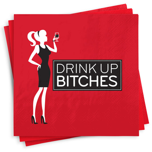 Drink Up…Funny Cocktail Napkin