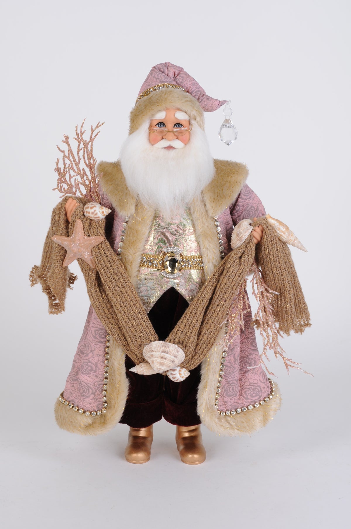 Rose Gold Coastal Santa