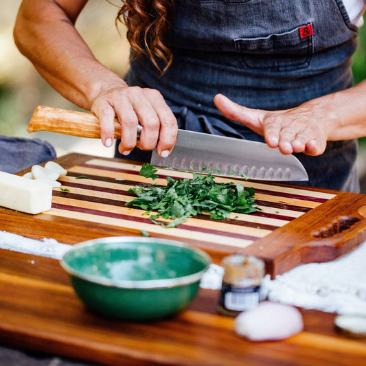 Oliva Elite Kullenschliff Santoku Knife - 7”