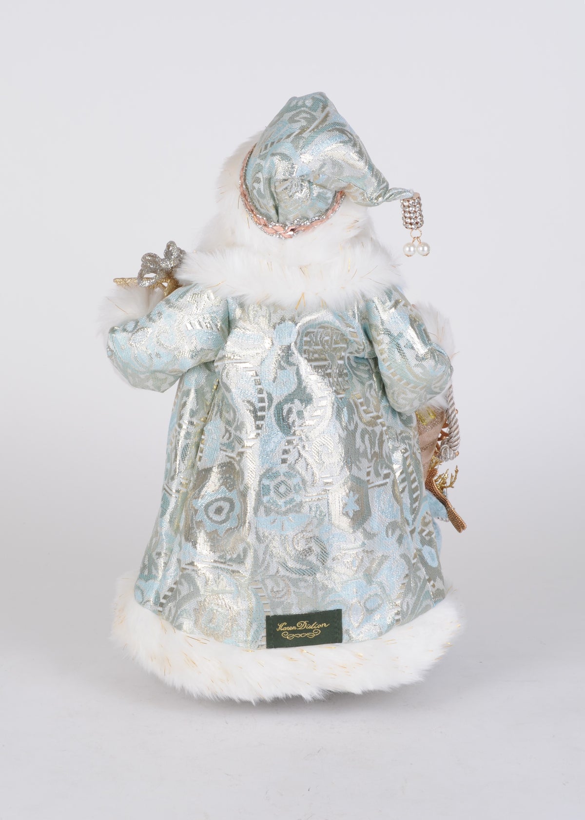 Lighted Blue Elegance Santa