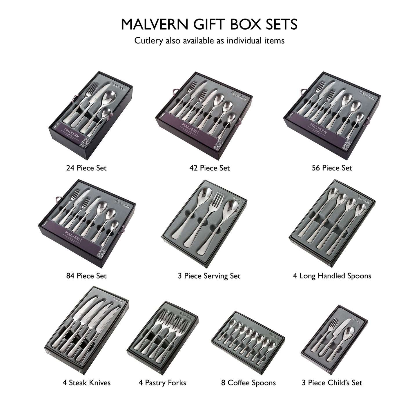 Malvern Bright Cutlery Set, 16 Piece for 4 People
