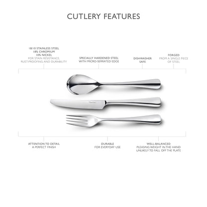 Malvern Bright Cutlery Set, 16 Piece for 4 People