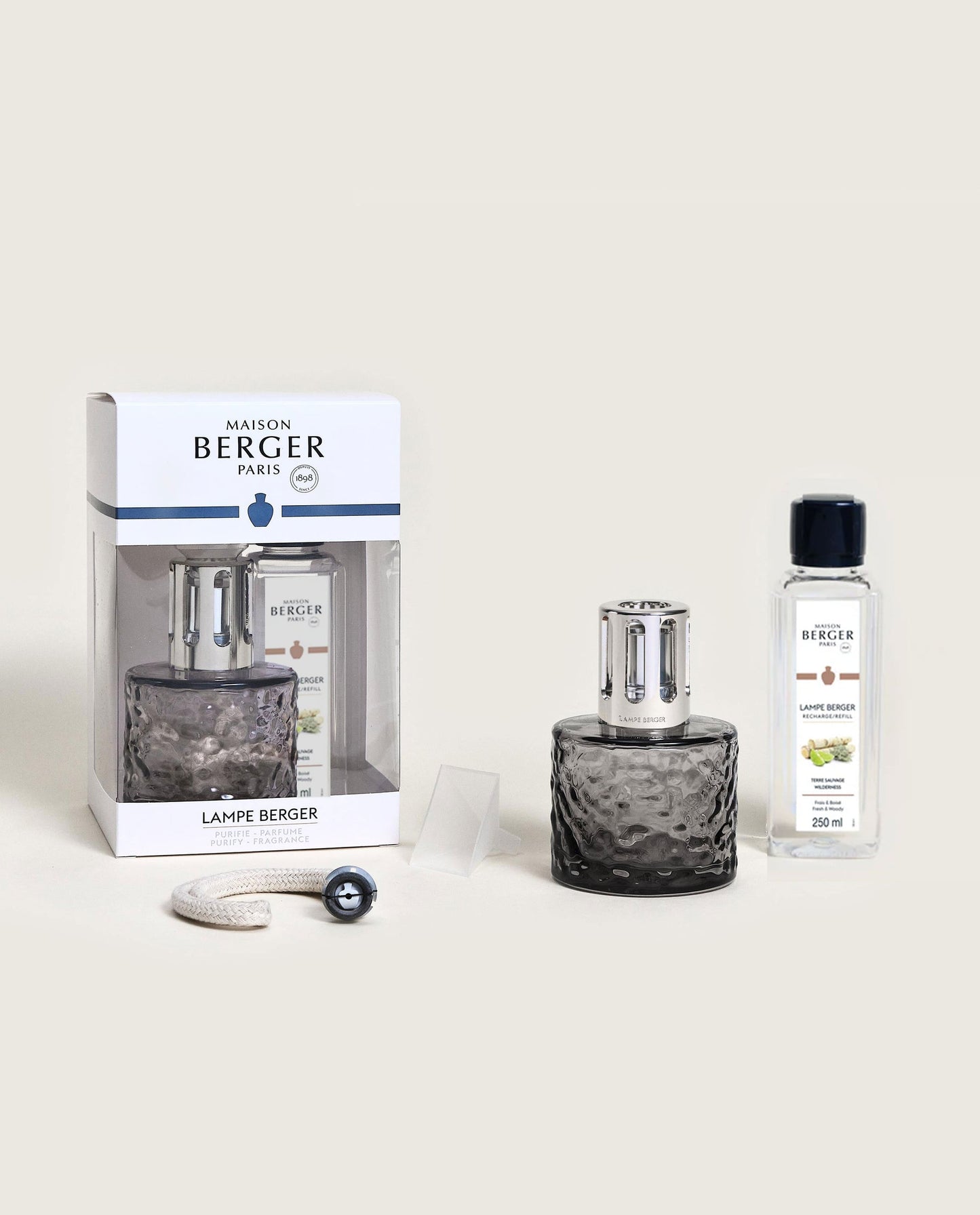 Mirage Black Fragrance Lamp Gift Set with Wilderness