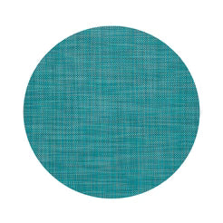 Mini Basketweave Turquoise Round