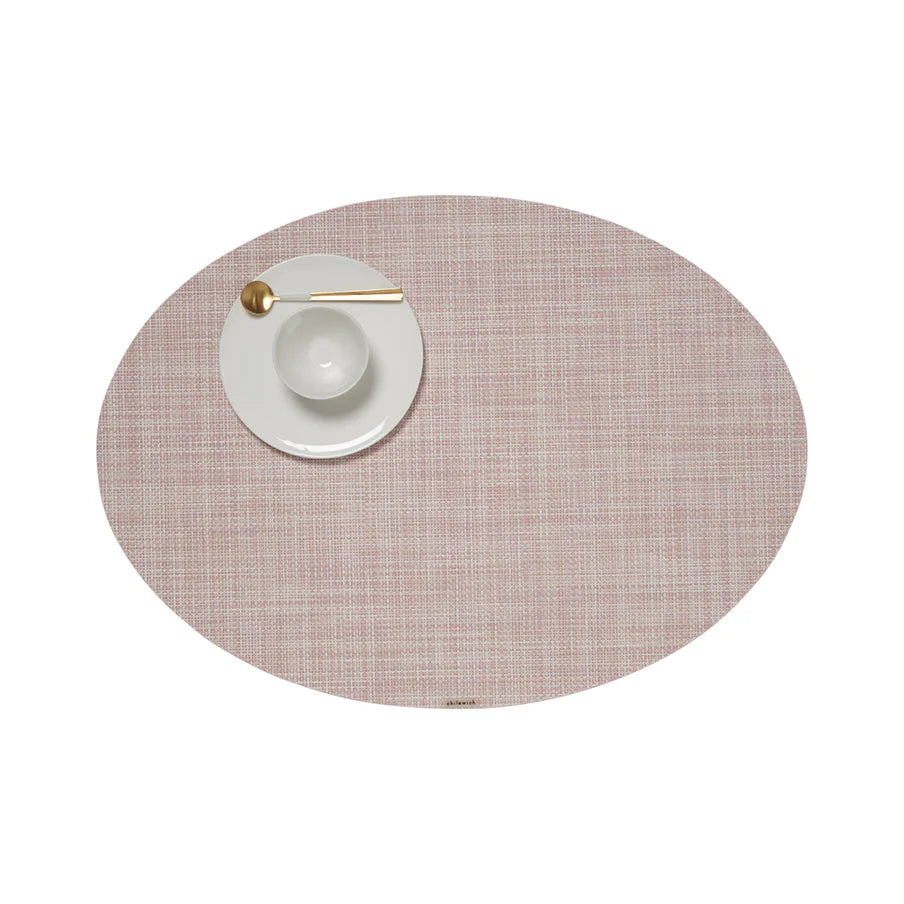 Mini Basketweave Blush Oval