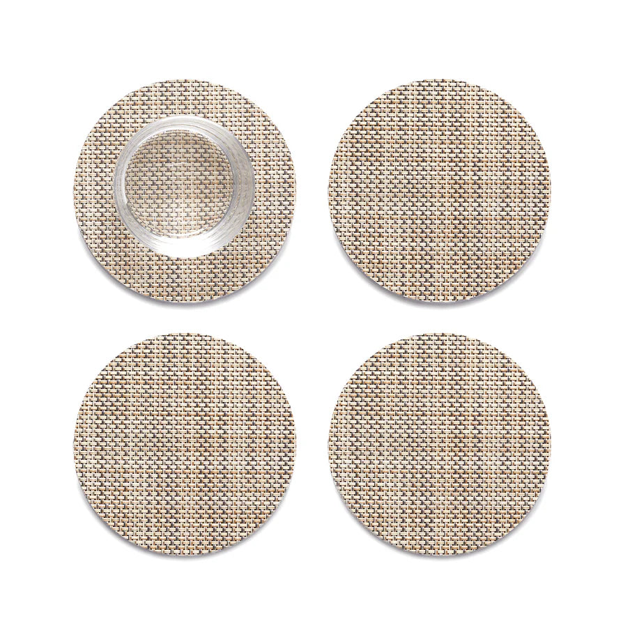 Coaster Mini Basketweave Linen