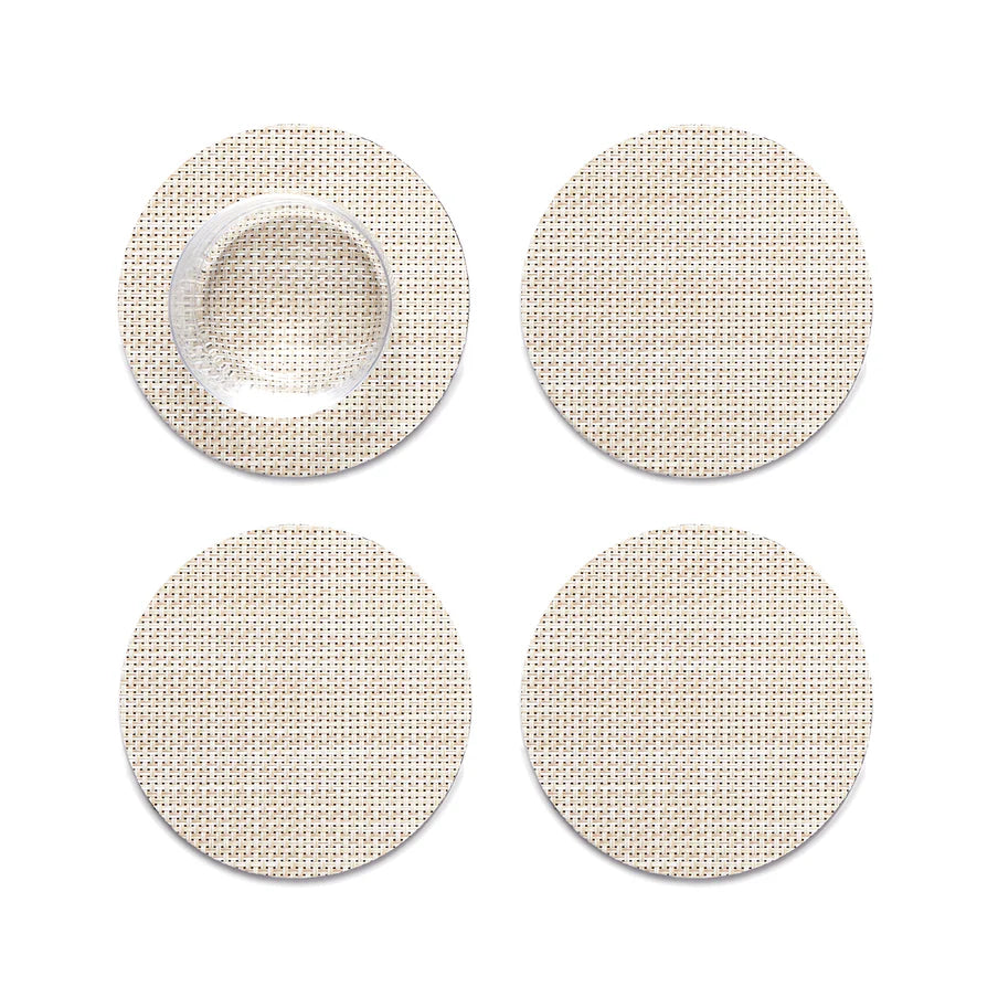 Coaster Mini Basketweave Parchment