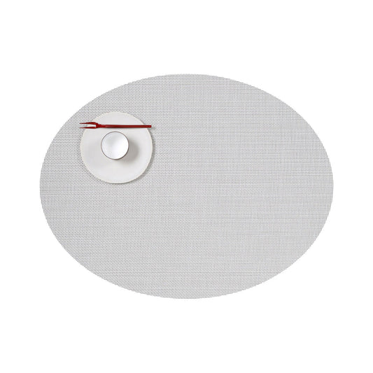 Mini Basketweave White Oval