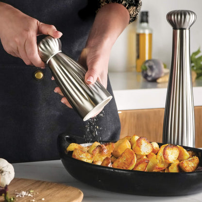 Palm Bright Stainless Steel Small White Salt Mill