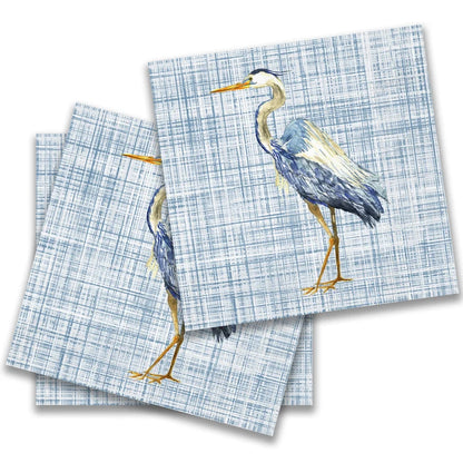 Blue Heron Cocktail Napkin