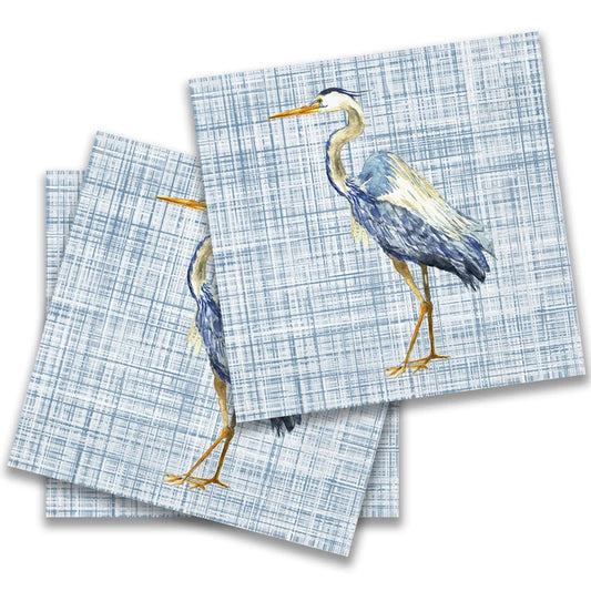 Blue Heron Cocktail Napkin