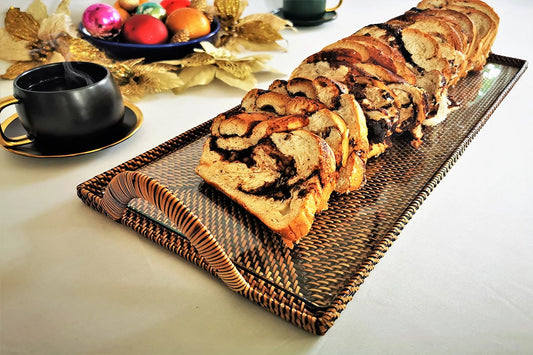 Glass-Bottom Grazing & Serving Tray — Rectangular Cocktail Size