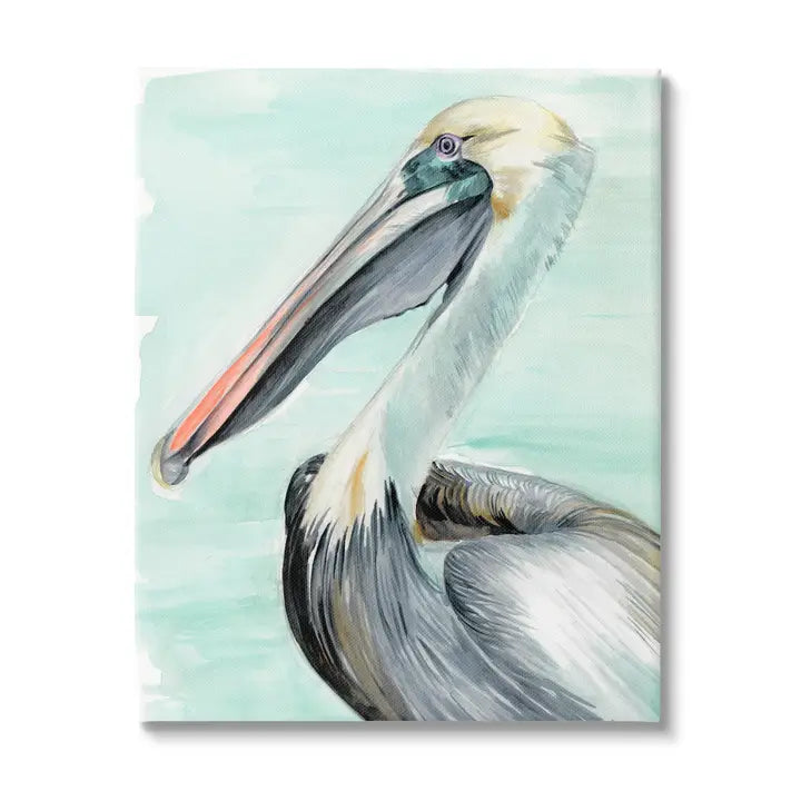 Coastal Pelican Ocean Art Work