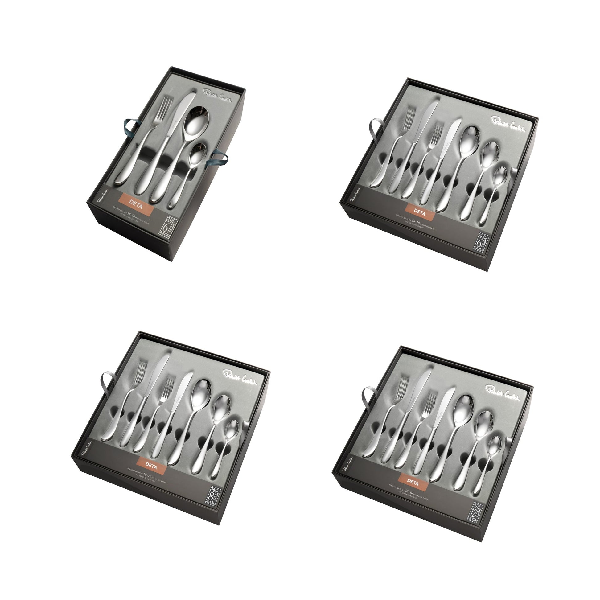 Deta Bright Cutlery Set, 56 Piece for 8 People