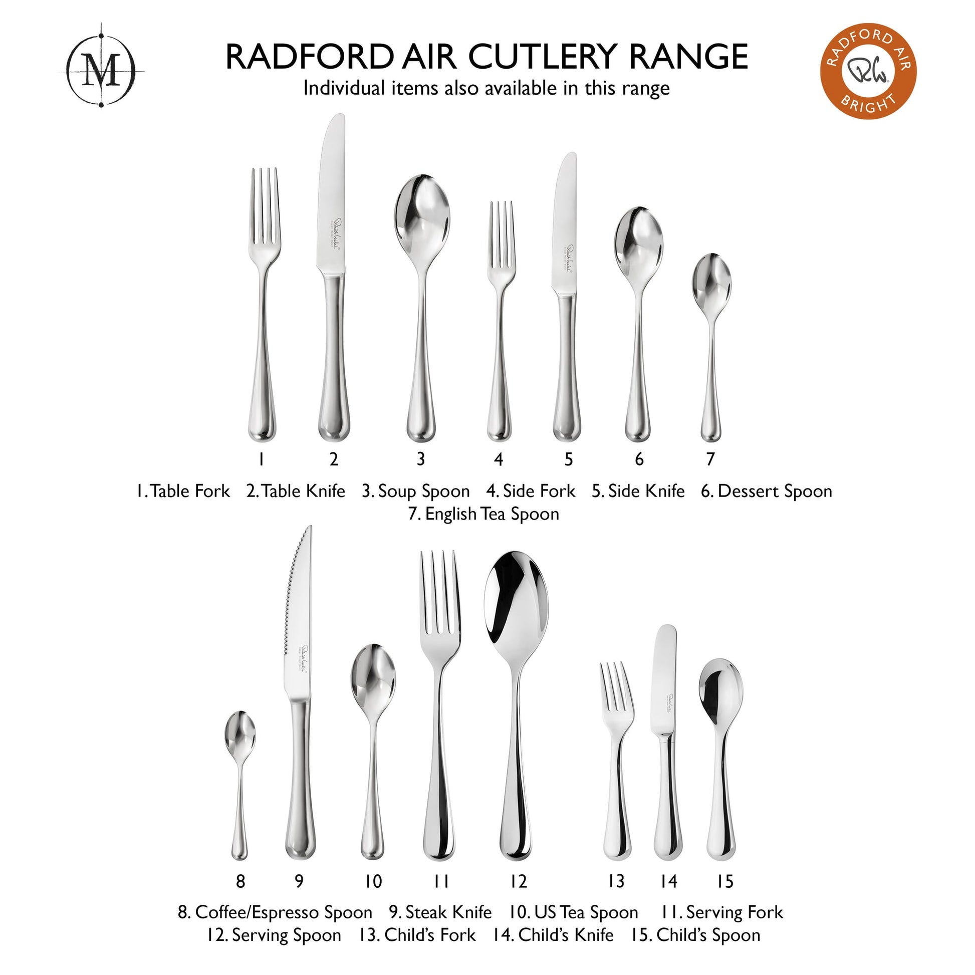 Radford Air Bright Round Bowl Soup Spoon