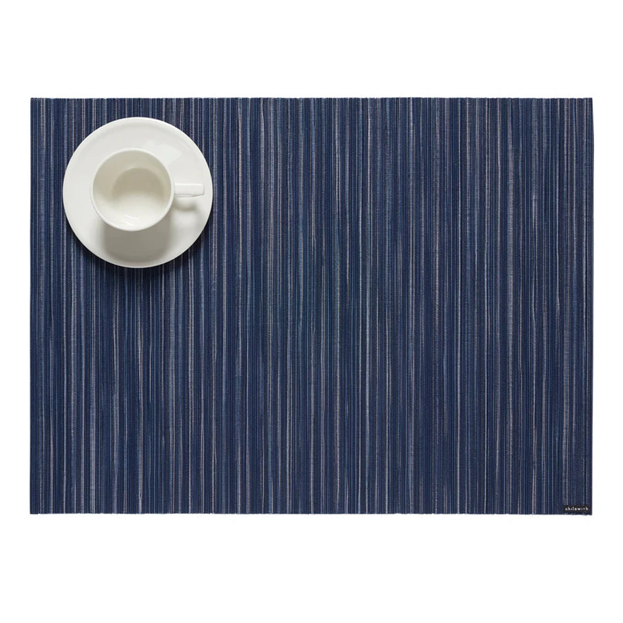 Rib Weave Indigo Rectangular