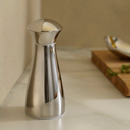 Signature Bright Stainless Steel Small White Salt Mill