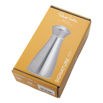 Signature Satin Stainless Steel Small White Salt Mill