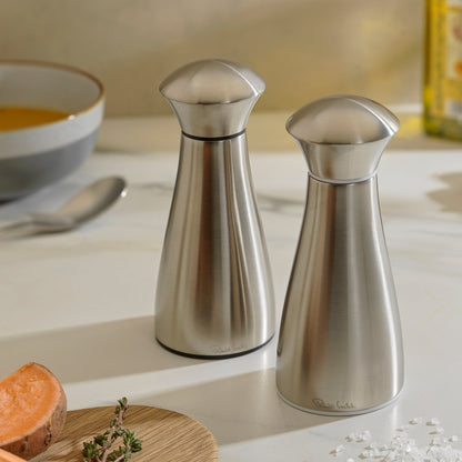 Signature Satin Stainless Steel Small Mills and Tray Set