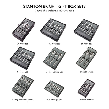 Stanton Bright Cutlery Set, 56 Piece for 8 People