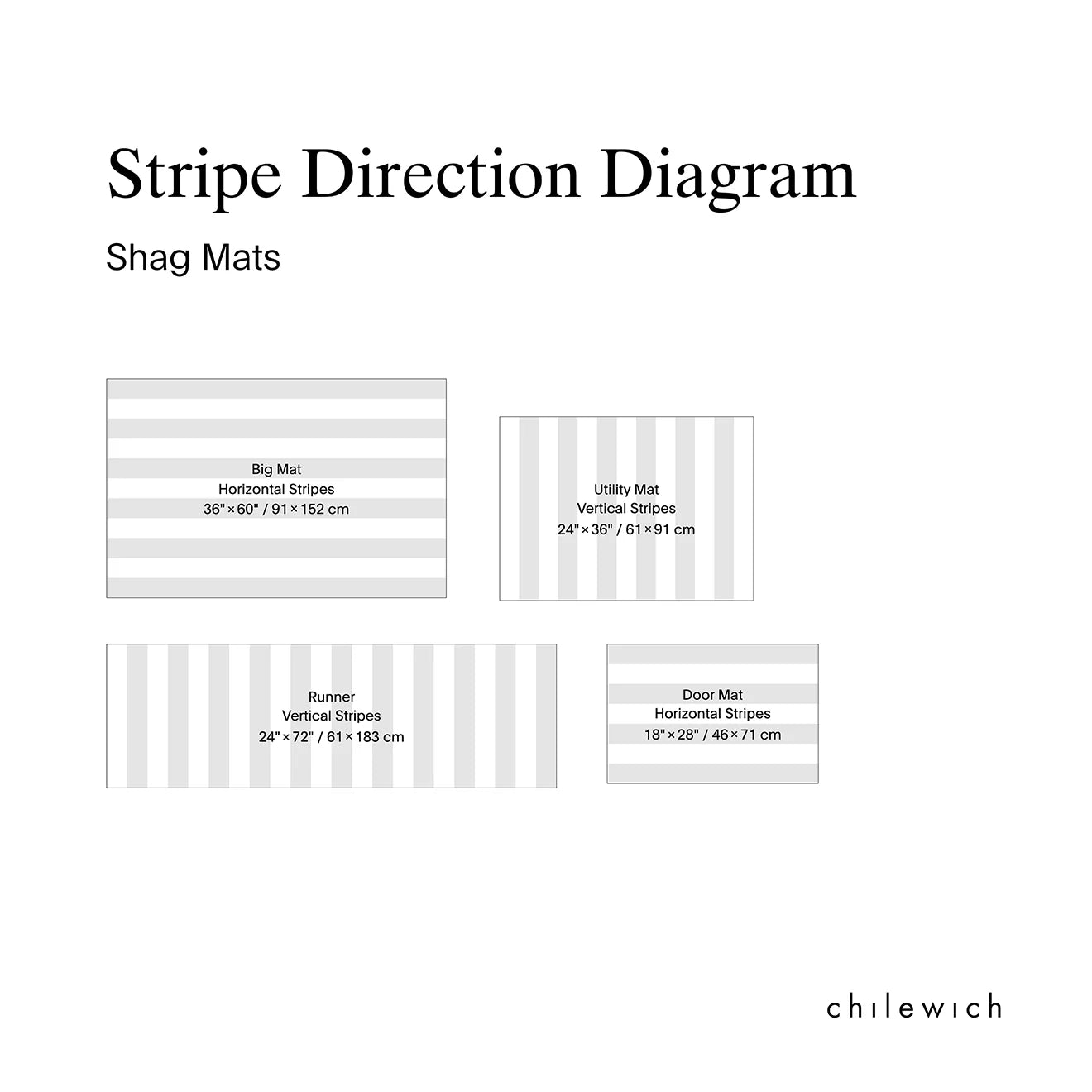 Skinny Stripe Birch Doormat