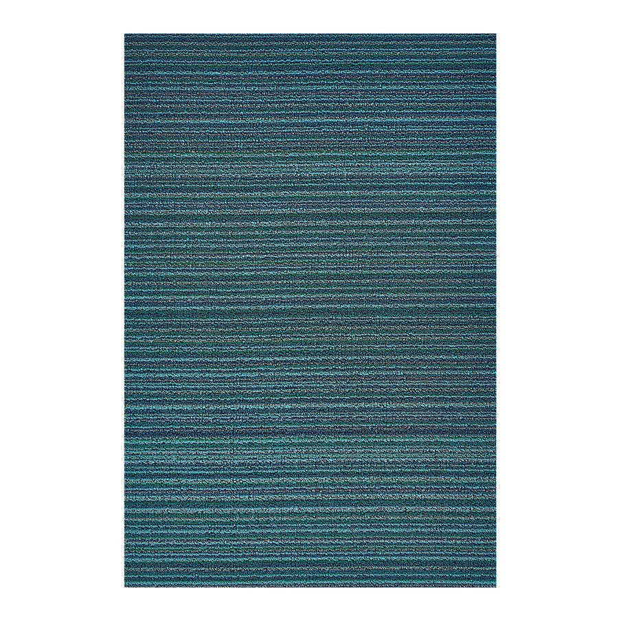 Skinny Stripe Shag Turquoise Utility Mat