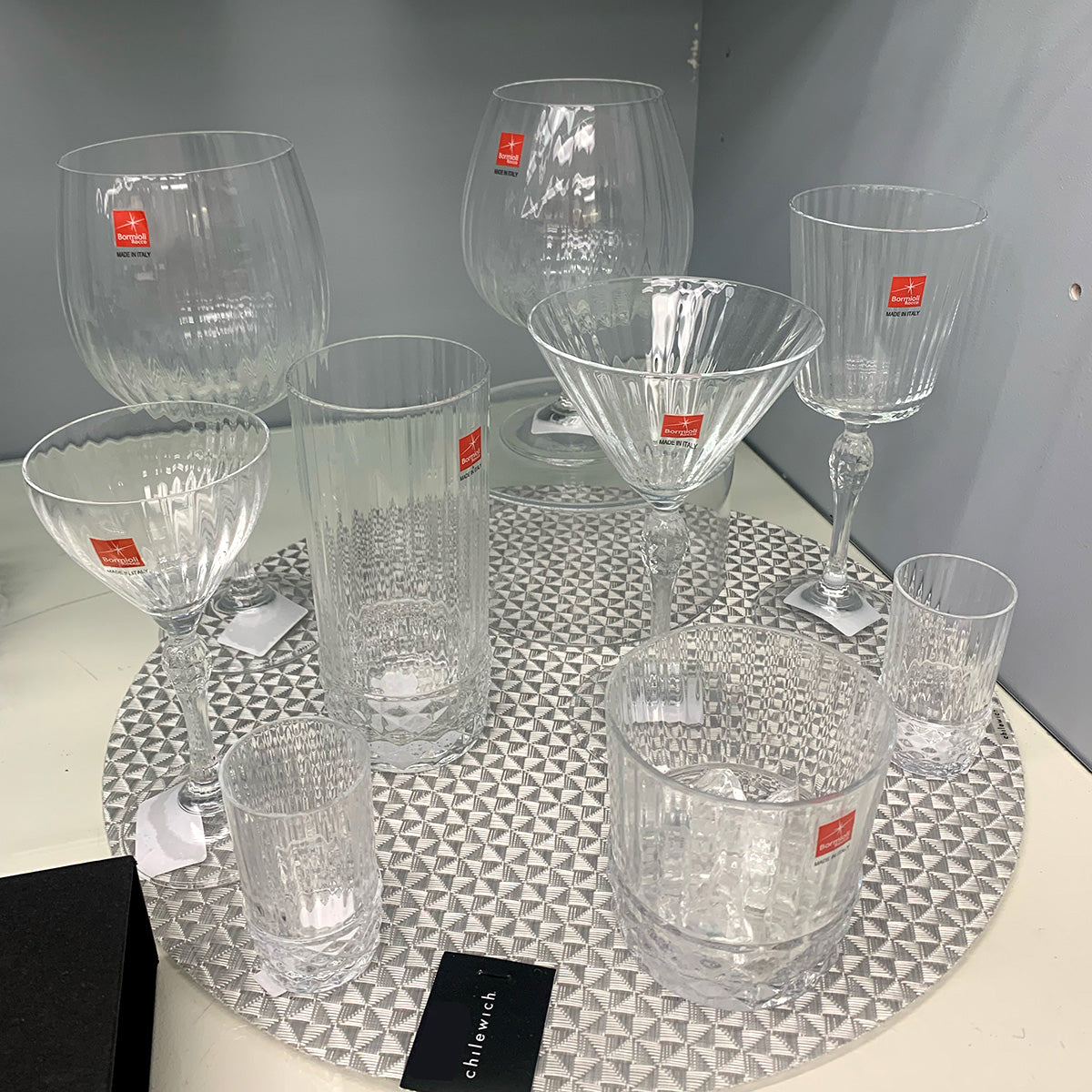 Italian Blown Glass Speakeasy Red Wine Glass 25 oz (Set of 6)