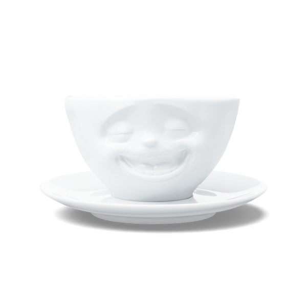 Laughing Coffee Cup & Saucer