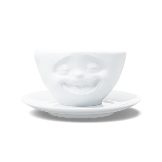 Laughing Coffee Cup & Saucer