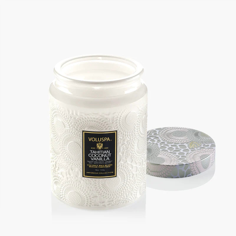 Voluspa 18 0z Large Jar Tahitian Coconut Vanilla