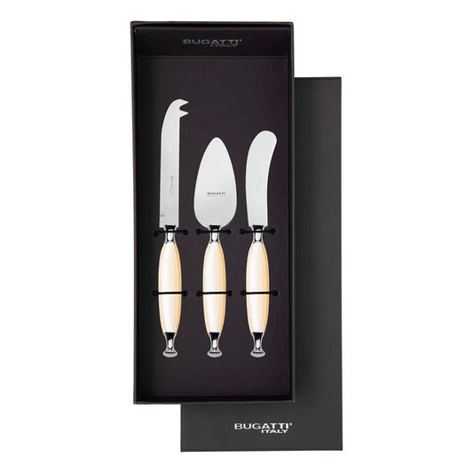 Country 3 Piece Cheese Set Ivory
