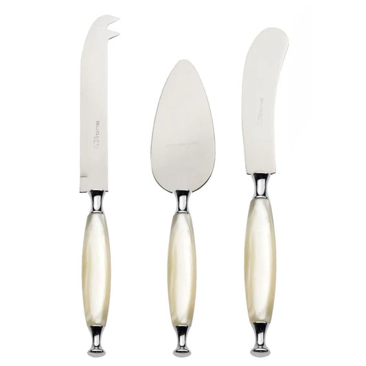 Country 3 Piece Cheese Set Ivory