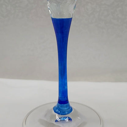 Incantos Peacock Collection Blue/Green Martini Glass (Italian Glass)