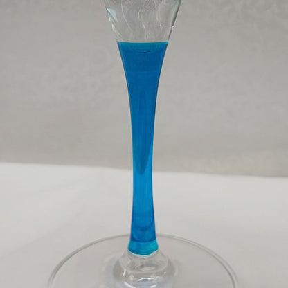 Incantos Peacock Collection Blue/Green Wine Glass (Italian Glass)