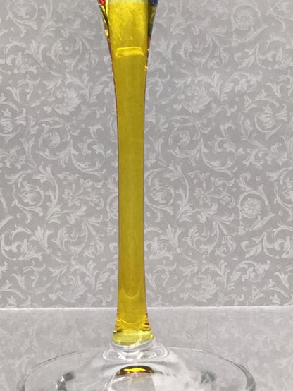 Incantos Collection Multi-Colored Wine Glass (Italian Glass)