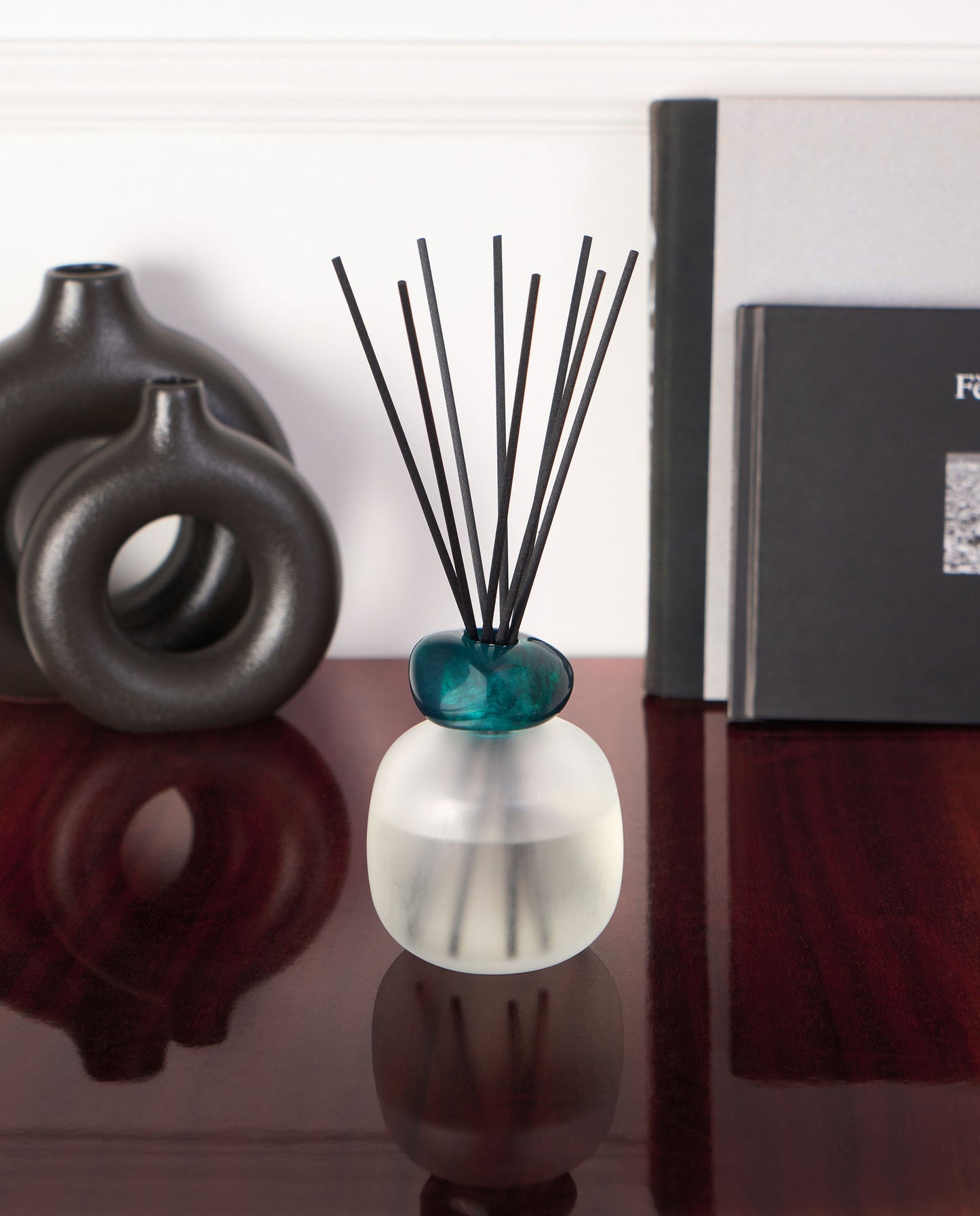 Mineral Frosted/Emerald Reed Diffuser Gift Set with Bleu Séduction