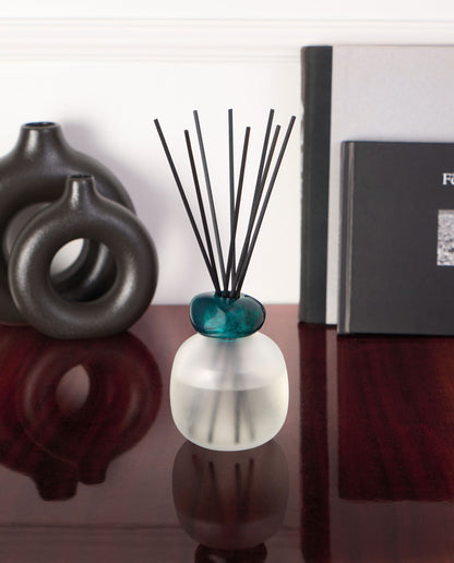 Mineral Frosted/Emerald Reed Diffuser Gift Set with Bleu Séduction