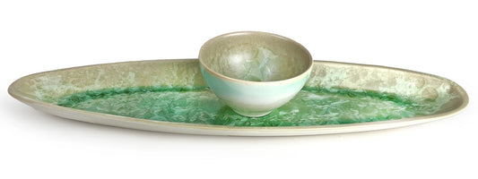 Borealis Oblong Tray - Aqua