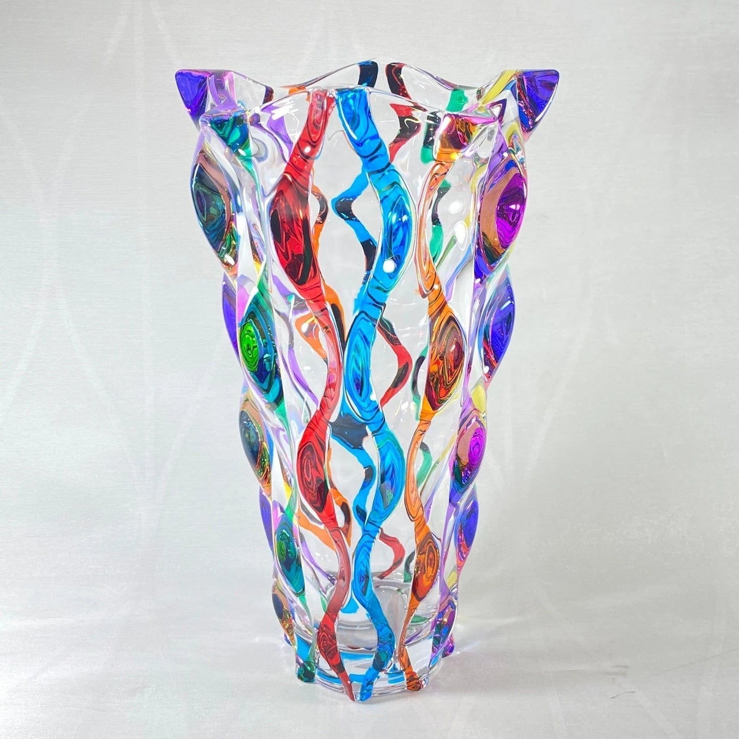 Venetian Glass Ribbon Vase