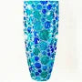 Kaleidoscope Vase Blue/Green Hand-painted (Italian Glass)