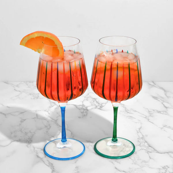 Timeless Handpainted Wine/Cocktail Glass